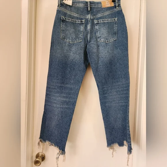Free People We The Free Women's‎ Maggie Mid-Rise Straight Leg Blue Jeans 27 NWT - Picture 13 of 15